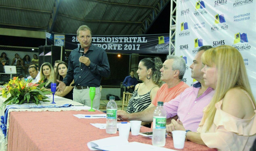 Prefeito enfatiza valorização do esporte com a realização do 26º Interdistrital em Jaci-Paraná