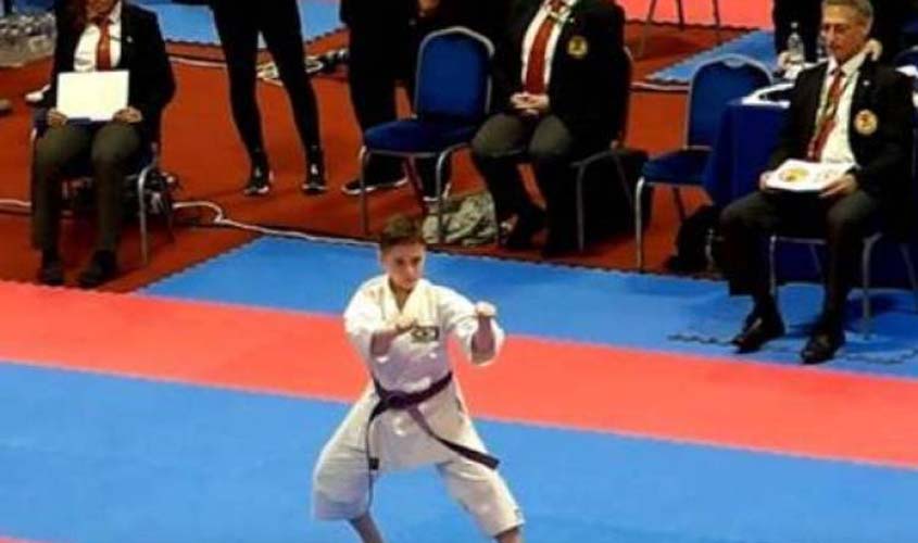 Vilhenense de 11 anos disputa Mundial de Karate na Escócia e termina competição entre os melhores do mundo