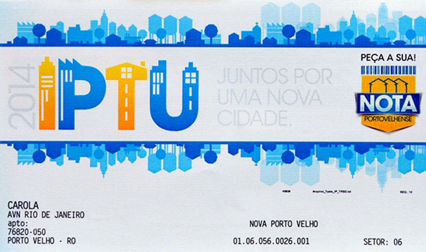 RECEITA MUNICIPAL - Prefeitura divulga descontos para pagamento de IPTU